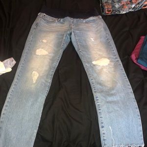 gap real straight maternity jeans